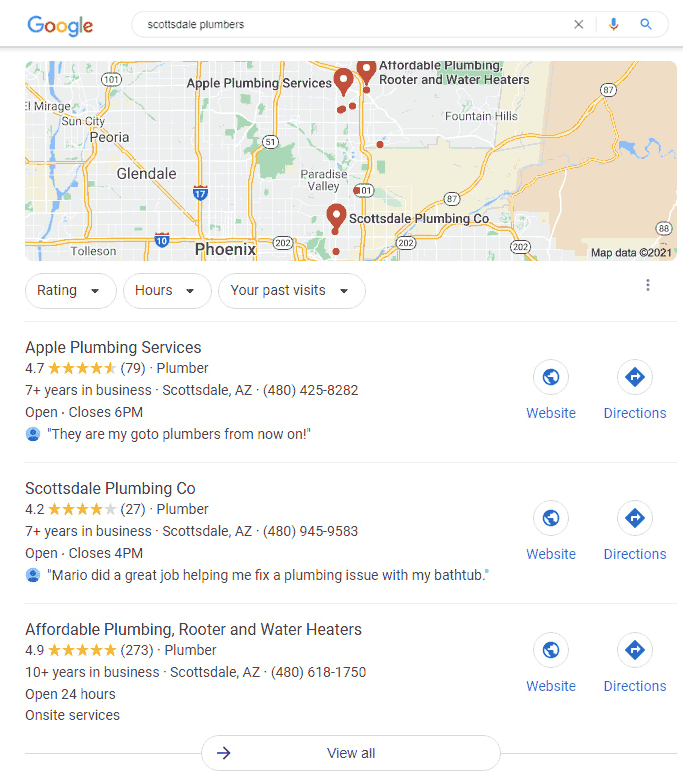 Local SEO for a Scottsdale Plumber Local SEO for a Scottsdale Plumber